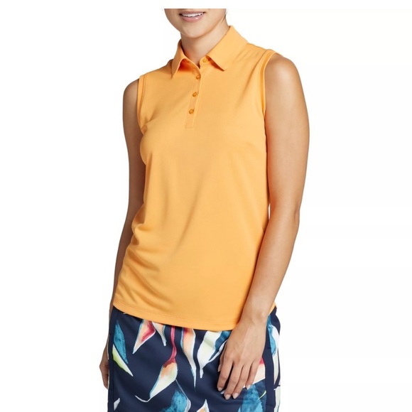 Walter Hagen Orange Sleeveless Tank Top Polo NWT - Picture 1 of 8